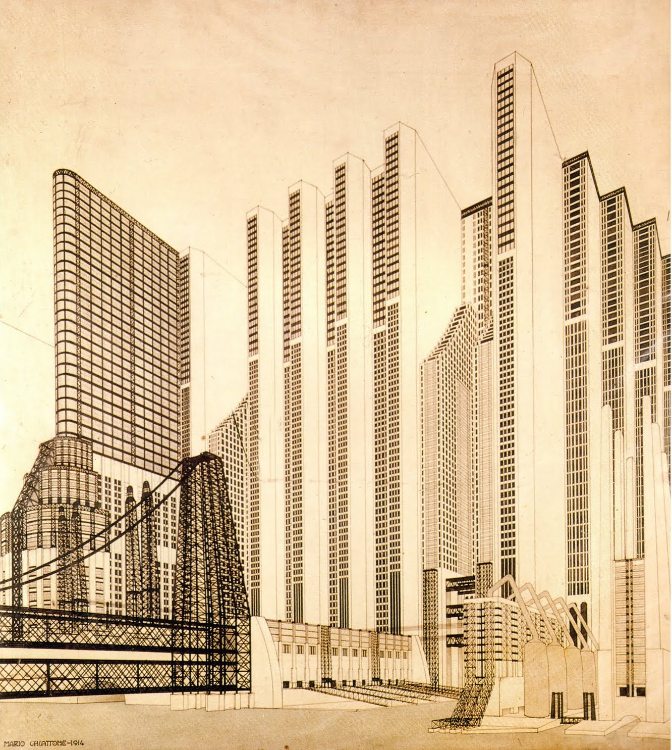 Building for a Modern Metropolis–Mario Chiattone–1914