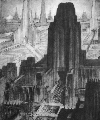 The Metropolis of Tomorrow–Hugh Ferriss–1929