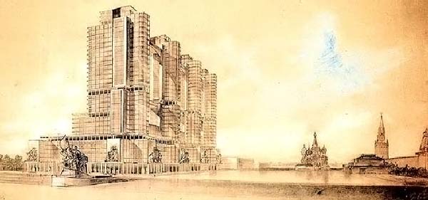 The Building of the People’s Commissariat of Heavy Industry–The brother Alescandr and Viktor Vesnin–1935
