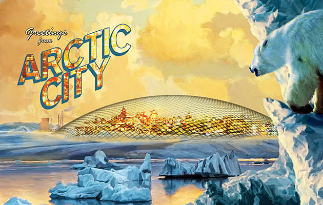 City in the Arctic with a Climate Roof–Frei Otto–1959